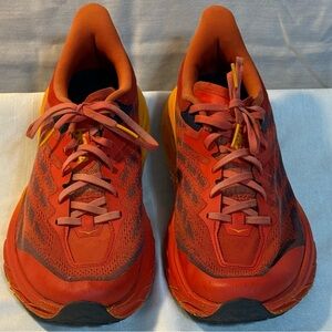 Hoka Speedgoat 5 Wide 2E Mens 10.5 Vibram Trail Running Shoes Red Orange